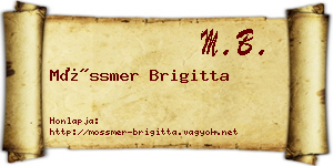 Mössmer Brigitta névjegykártya